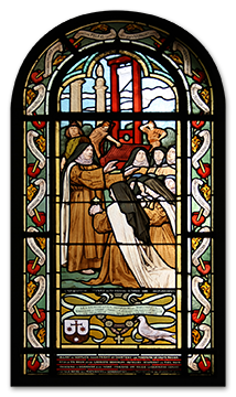 Glas-in-loodraam Martelaren van Compi&egrave;gne